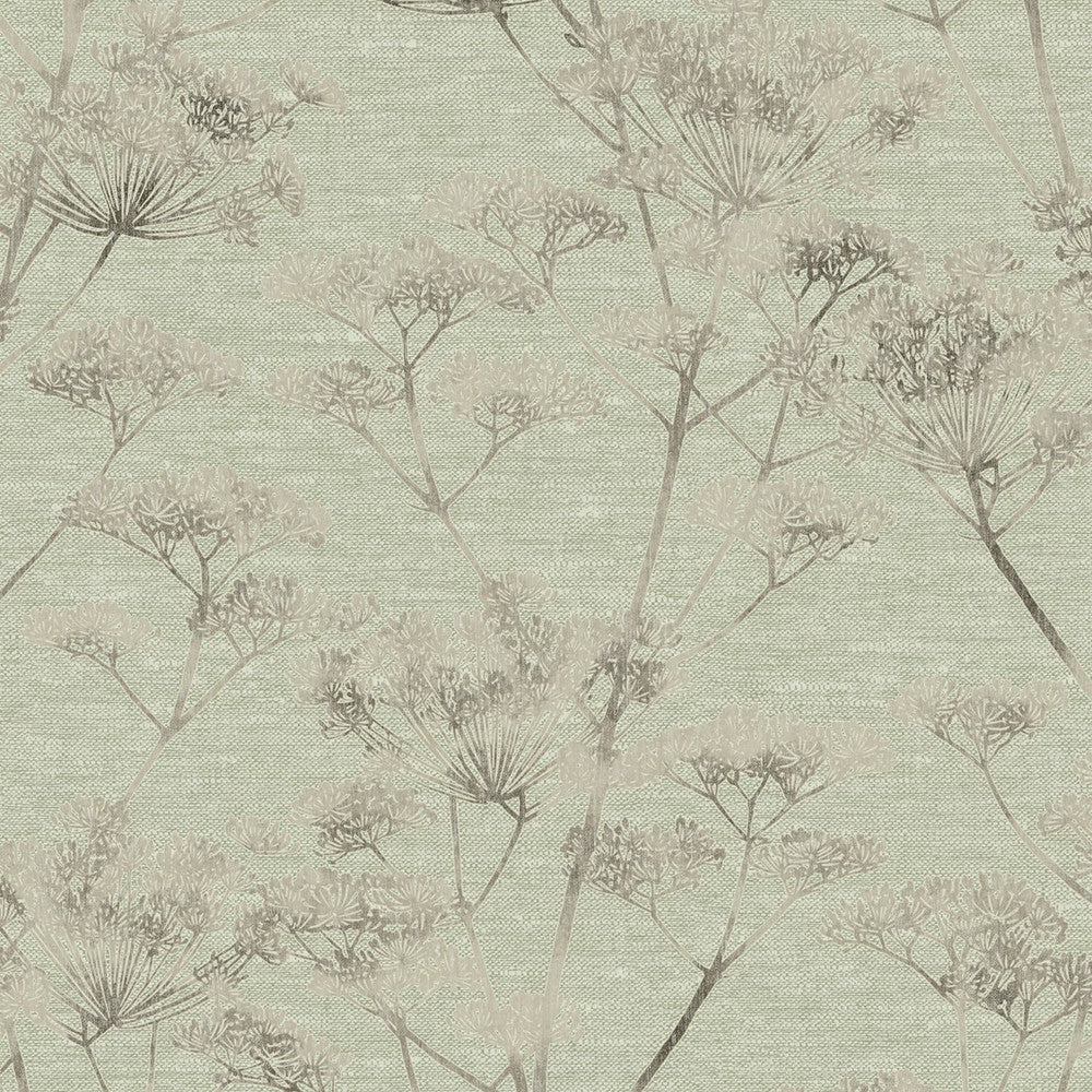 Serene Seed Head Sage Wallpaper | Boutique Collection | 119965