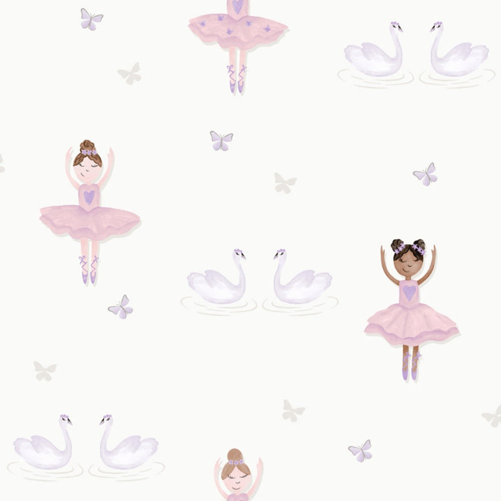 Ballerina White Wallpaper | Holden Wallcoverings | 12461