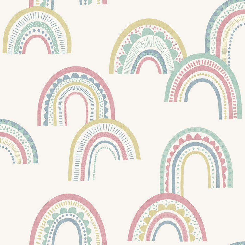 Boho Rainbow Pink/Duck Egg Wallpaper | Holden Wallcoverings | 13281