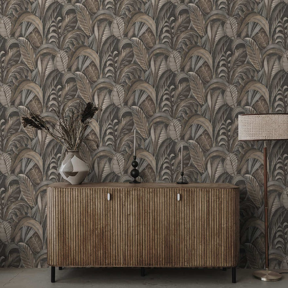 Raffia Charcoal Wallpaper | Holden Wallcoverings | 65942
