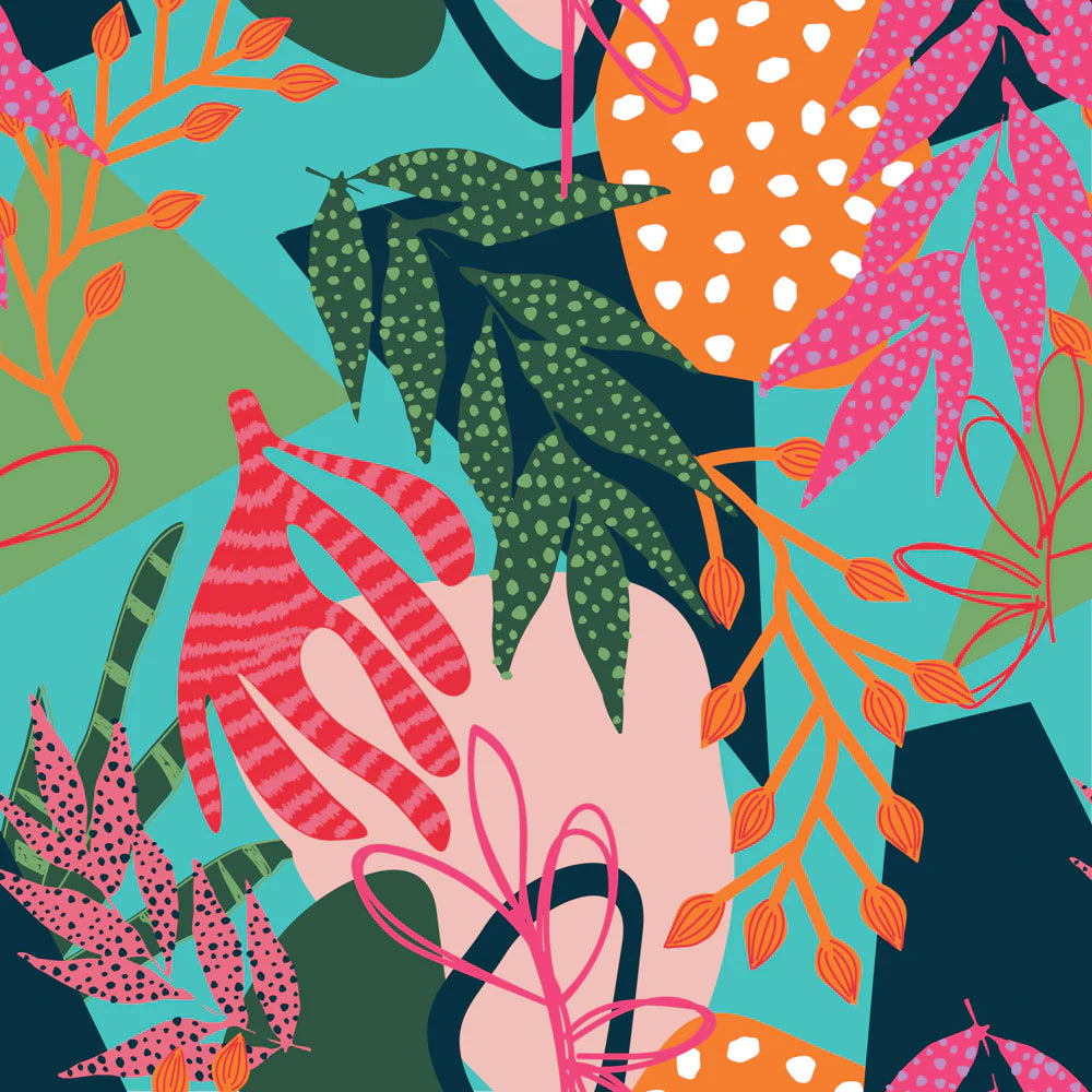 Riva Home Coralina Tropical Palm Cover Set: Multicoloured Elegance