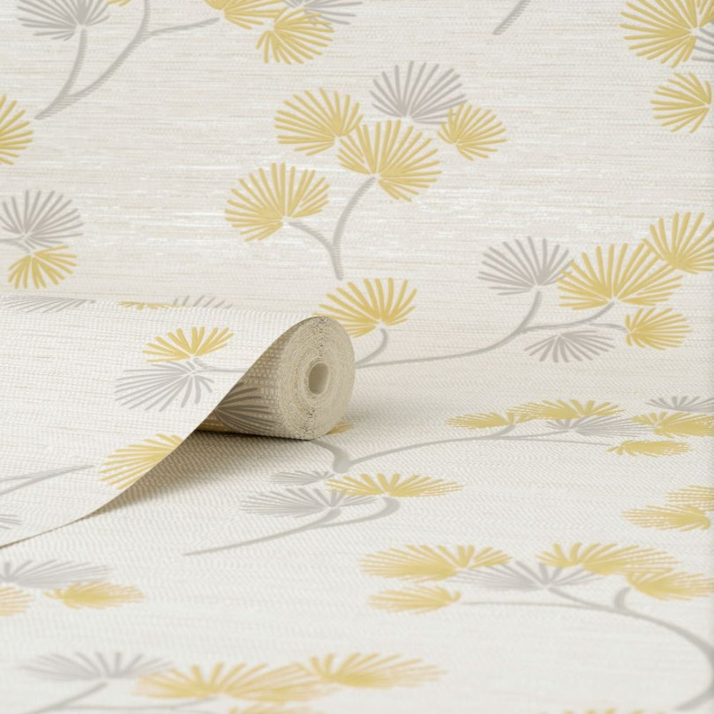 Kira Trail Mustard Wallpaper | Fine Decor | FD43309