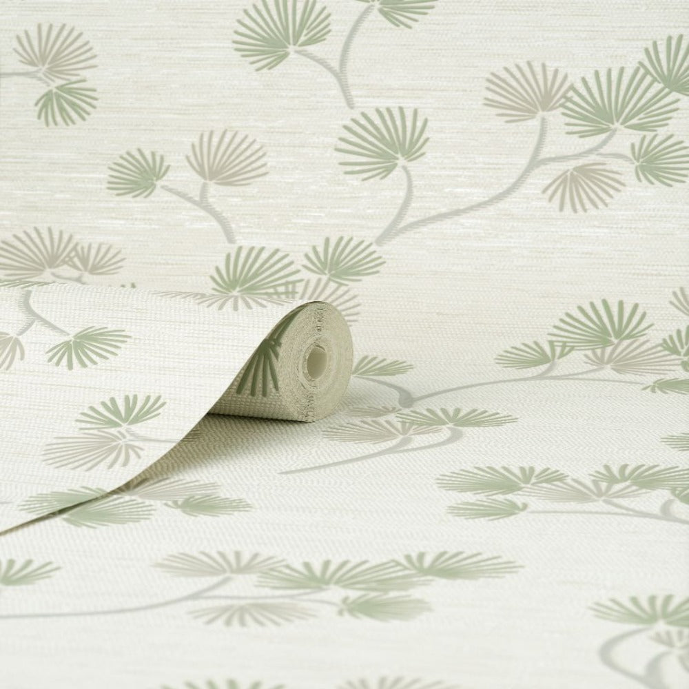 Kira Trail Green Wallpaper | Fine Decor | FD43310