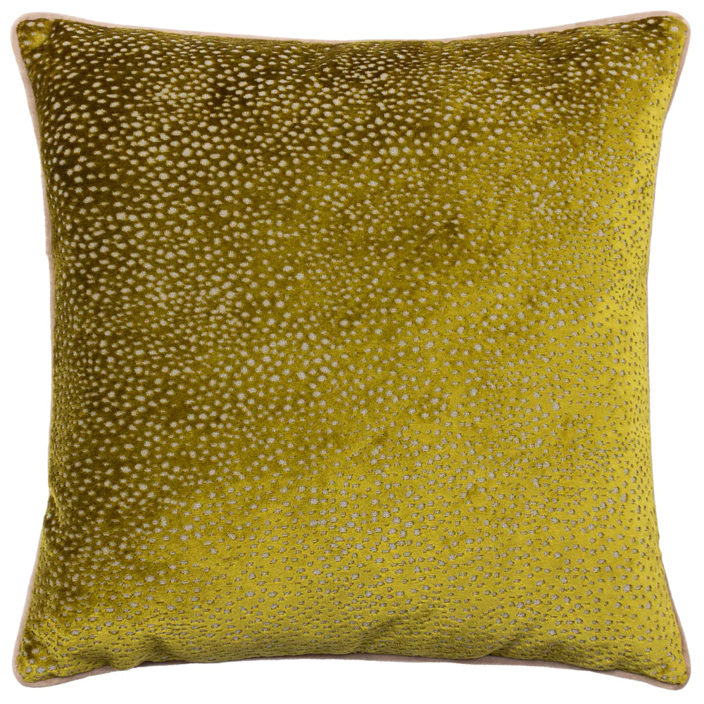 Estelle Spotted Cushion Moss/Taupe | Riva Home