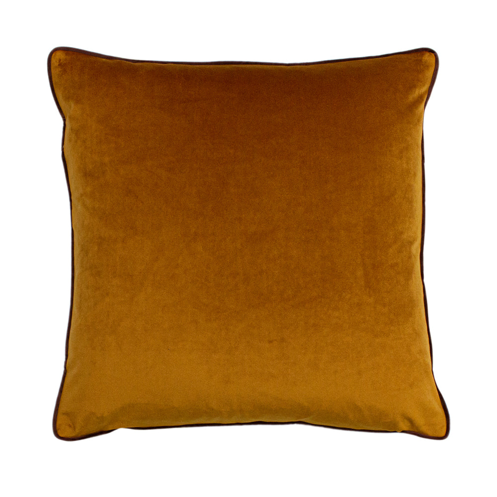 Gemini Double Piped Cushion Pumpkin | Feather Filled | Riva Home