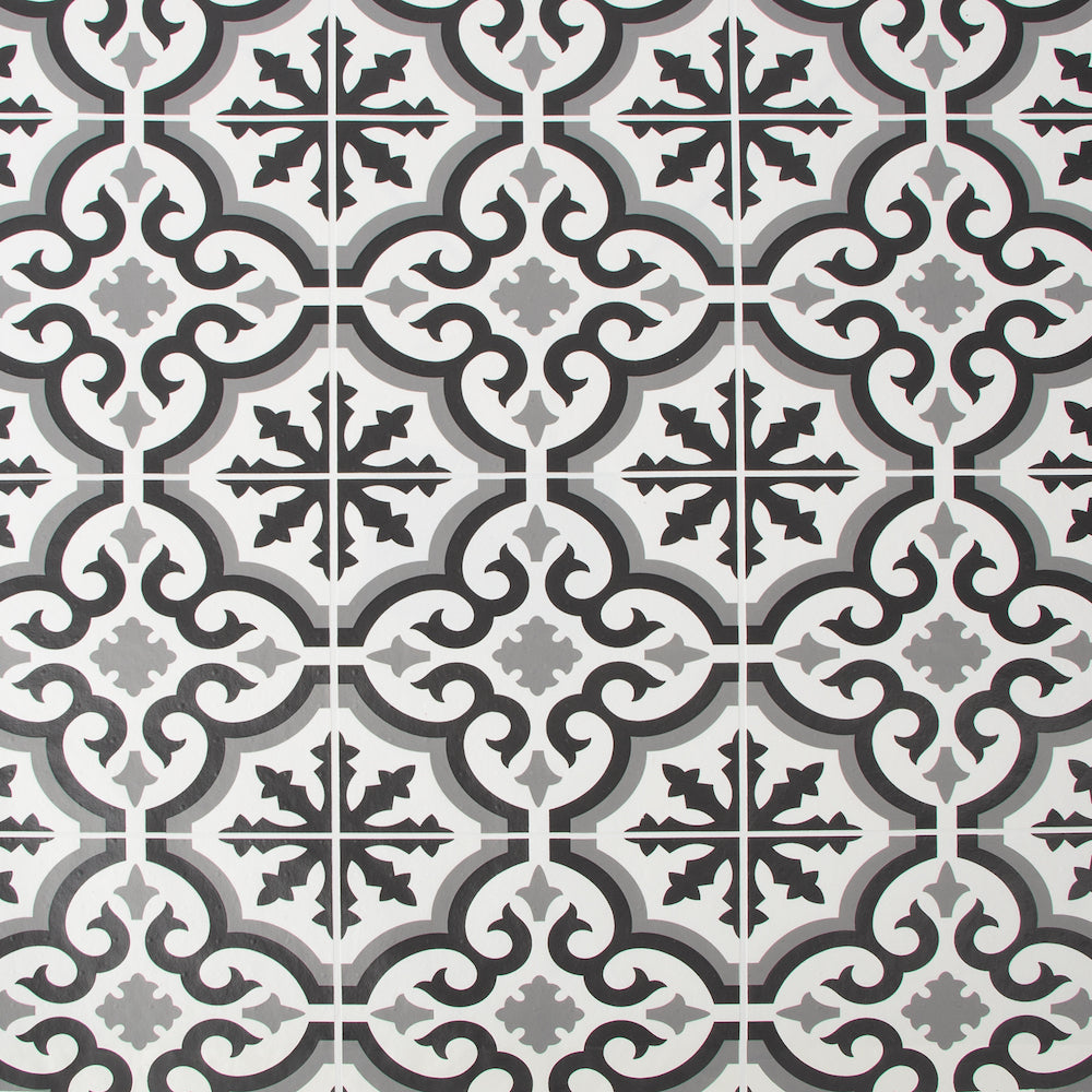  Grecian Tile Black/White Wallpaper | Contour | 112647