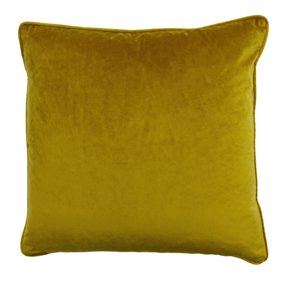 Leveque Velvet Jacquard Cushion Teal/Gold