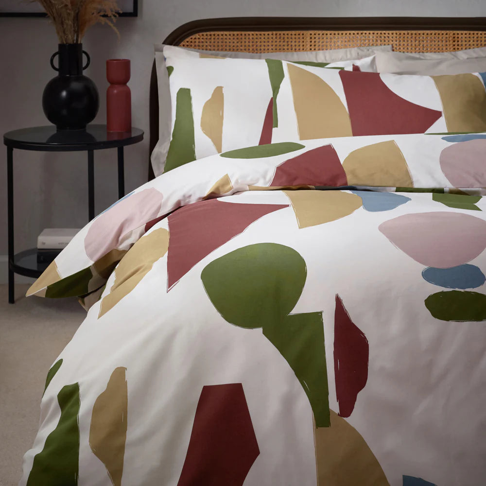 Meta Abstract Cotton Rich Duvet Cover Set Multicolour | Riva Home