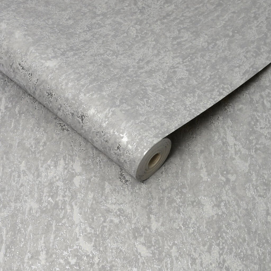 G&B Superfresco Wallpaper | Milan Grey/Silver | 100491