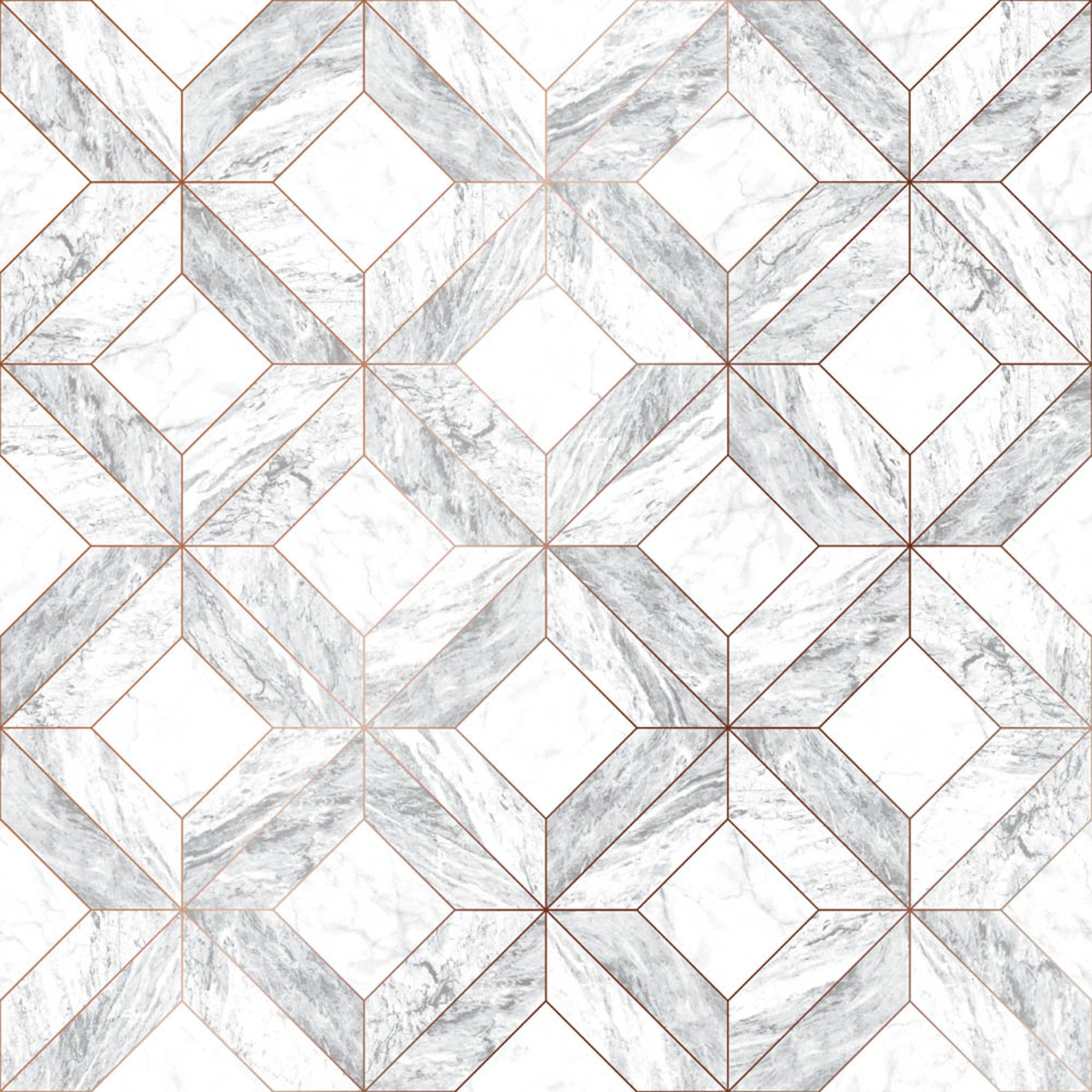 Graham & Brown Contour Wallpaper | Marble Marquetry Grey | 103856