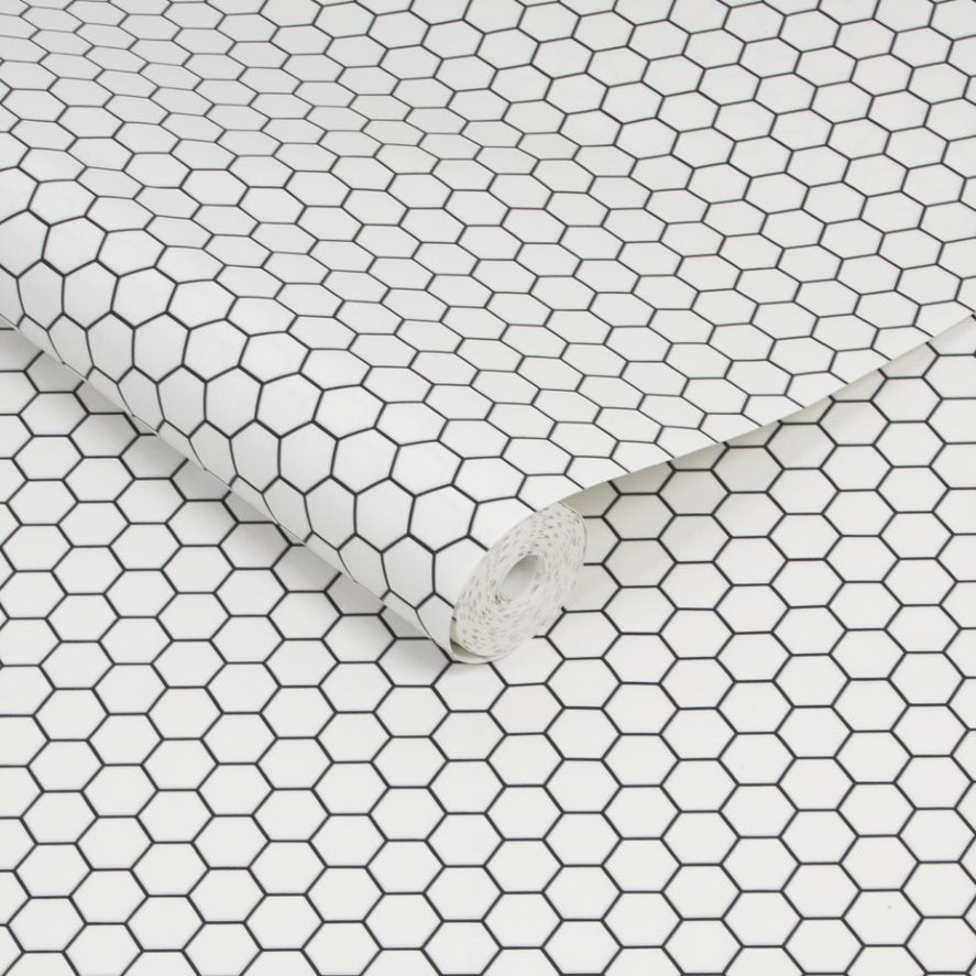 Hexagon Lattice White Wallpaper | WonderWall by Nobletts | #Variant SKU# | Graham and Brown