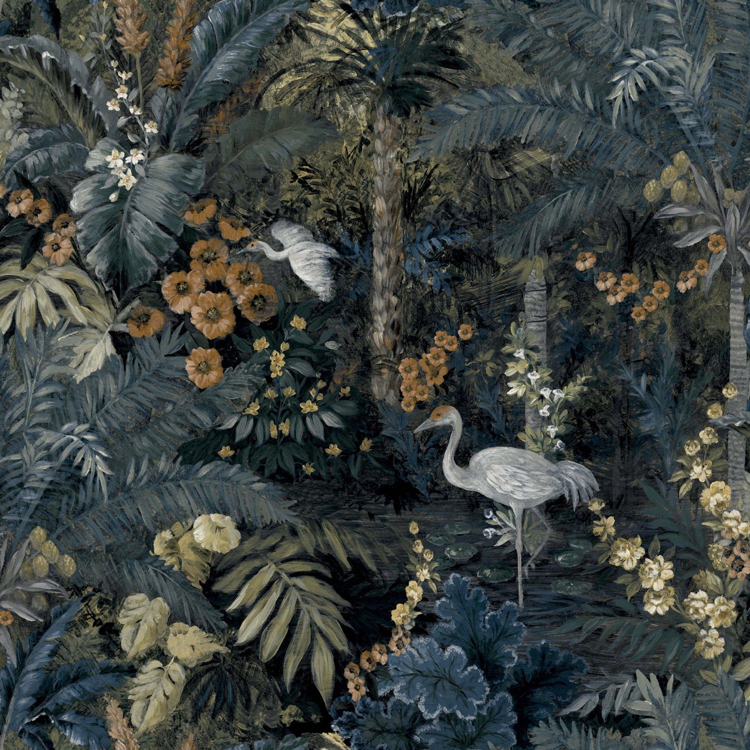 Jungle Paradise Navy Wallpaper | WonderWall by Nobletts | 13180 | Holden