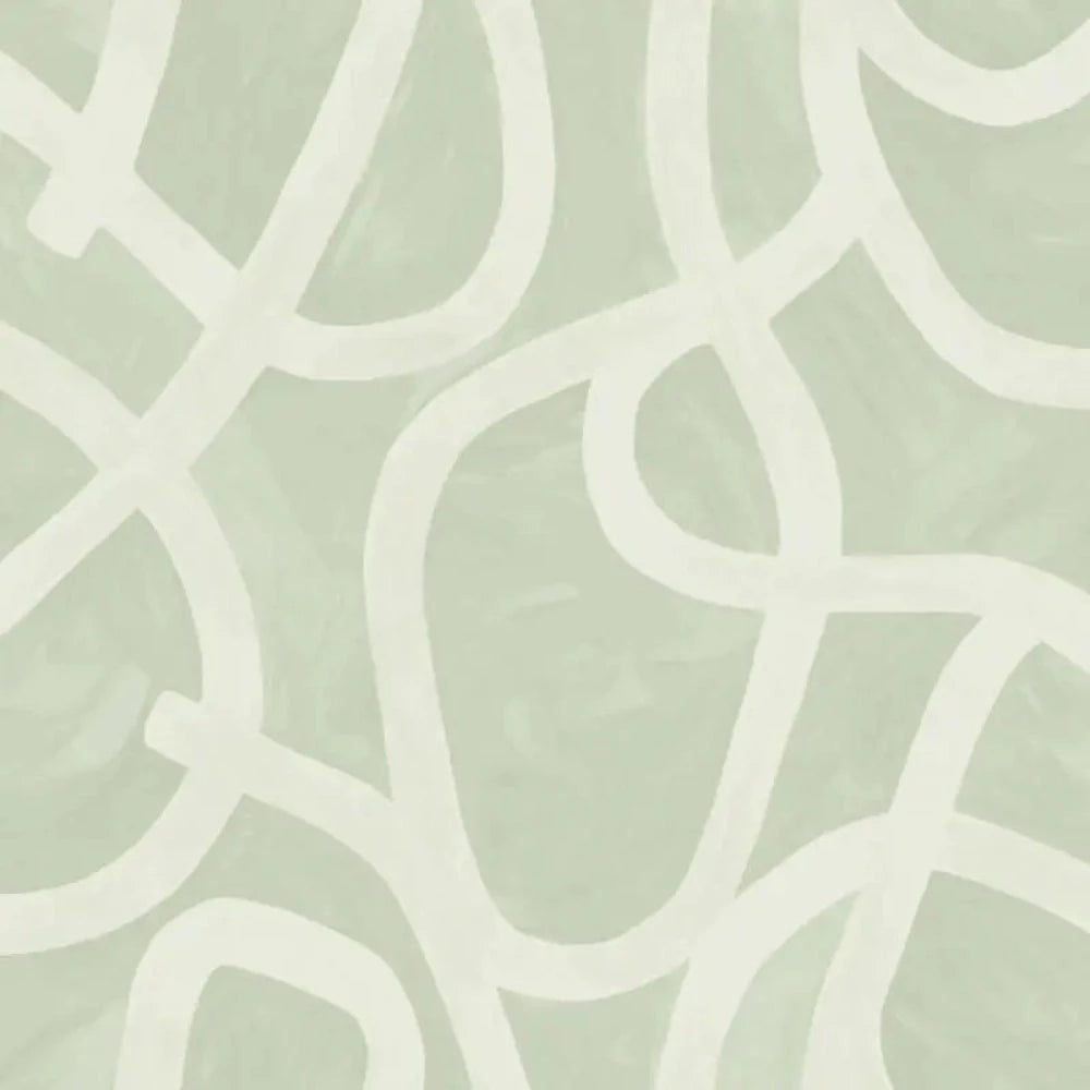 Statement Wallpaper - Holden Linear Swirl Sage | 13461