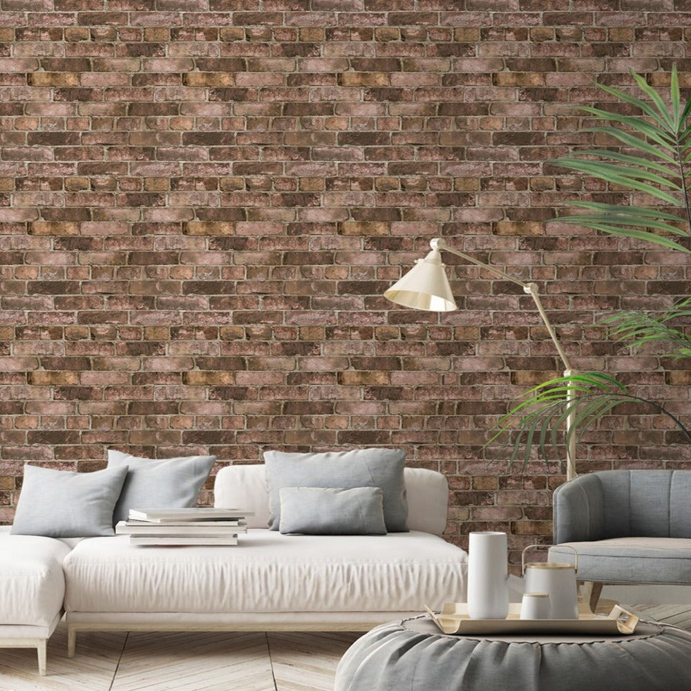 Durham Brick Red Wallpaper | Grandeco Wallpaper | 173401