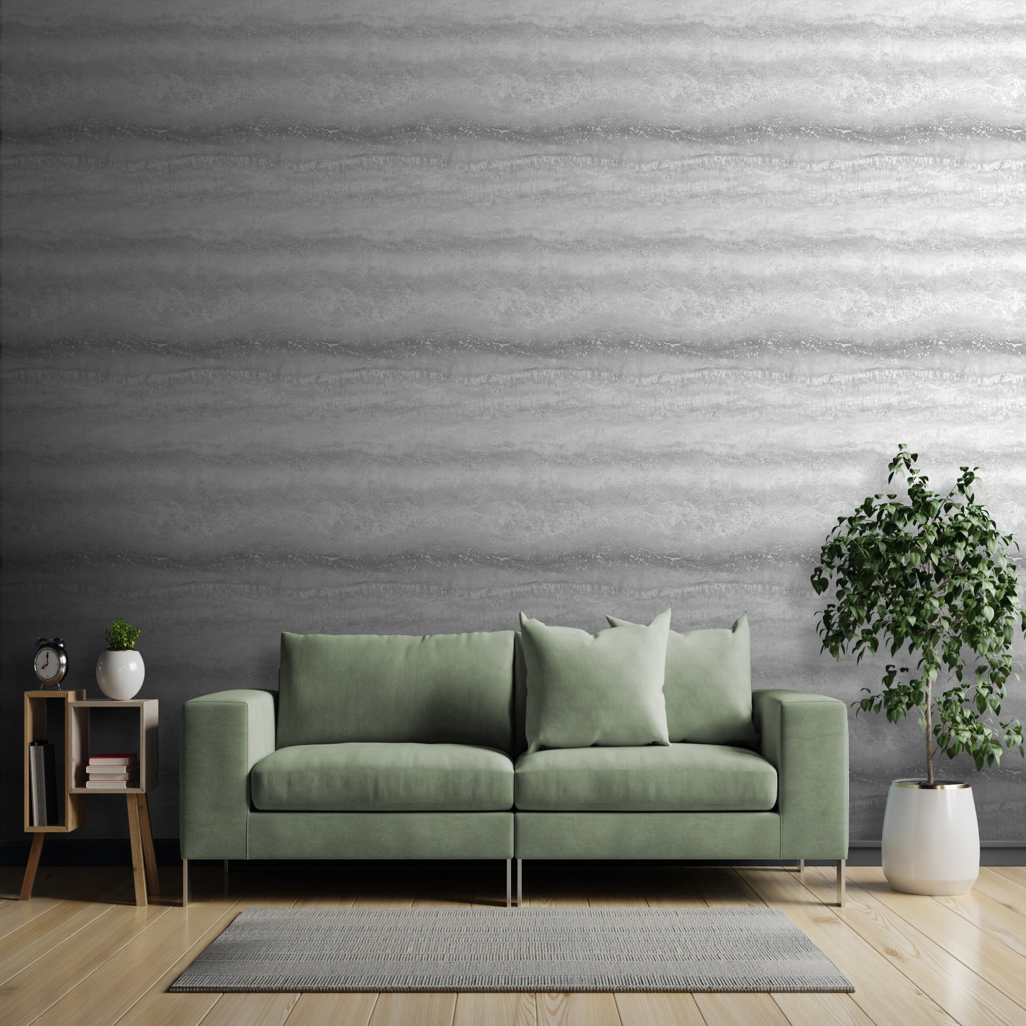 Semper Marble Silver Wallpaper | WonderWall by Nobletts