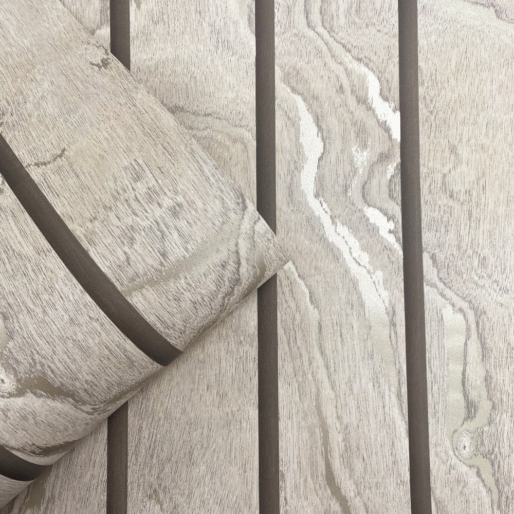 Woodgrain Panel Natural | Muriva Wallpaper | 193501