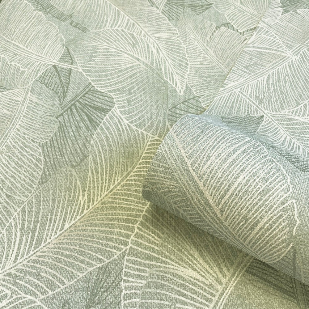 Anya Leaf Green Wallpaper - Tropical Leaf Design | 2140