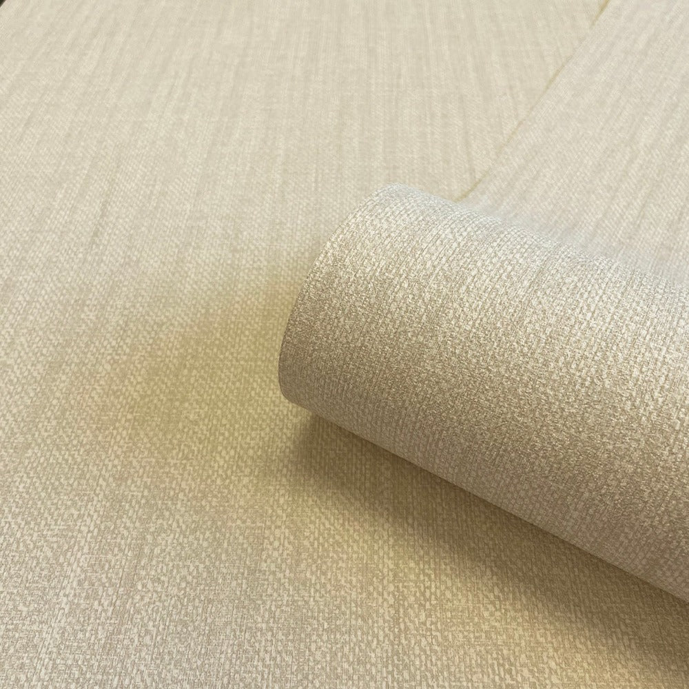 Anya Texture Cream Wallpaper - Plain Hessian Design | 2144