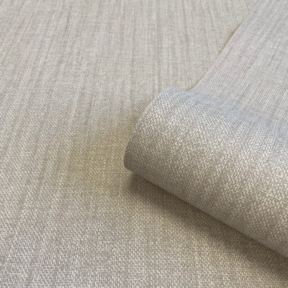 Anya Texture Grey Wallpaper - Plain Hessian Design | 2145