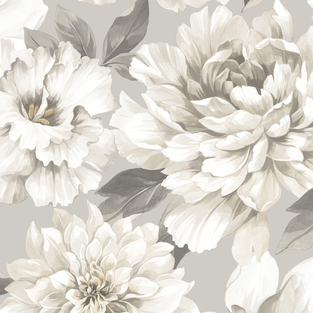 Celadon Floral Taupe Wallpaper | Rasch Wallpaper | 283777