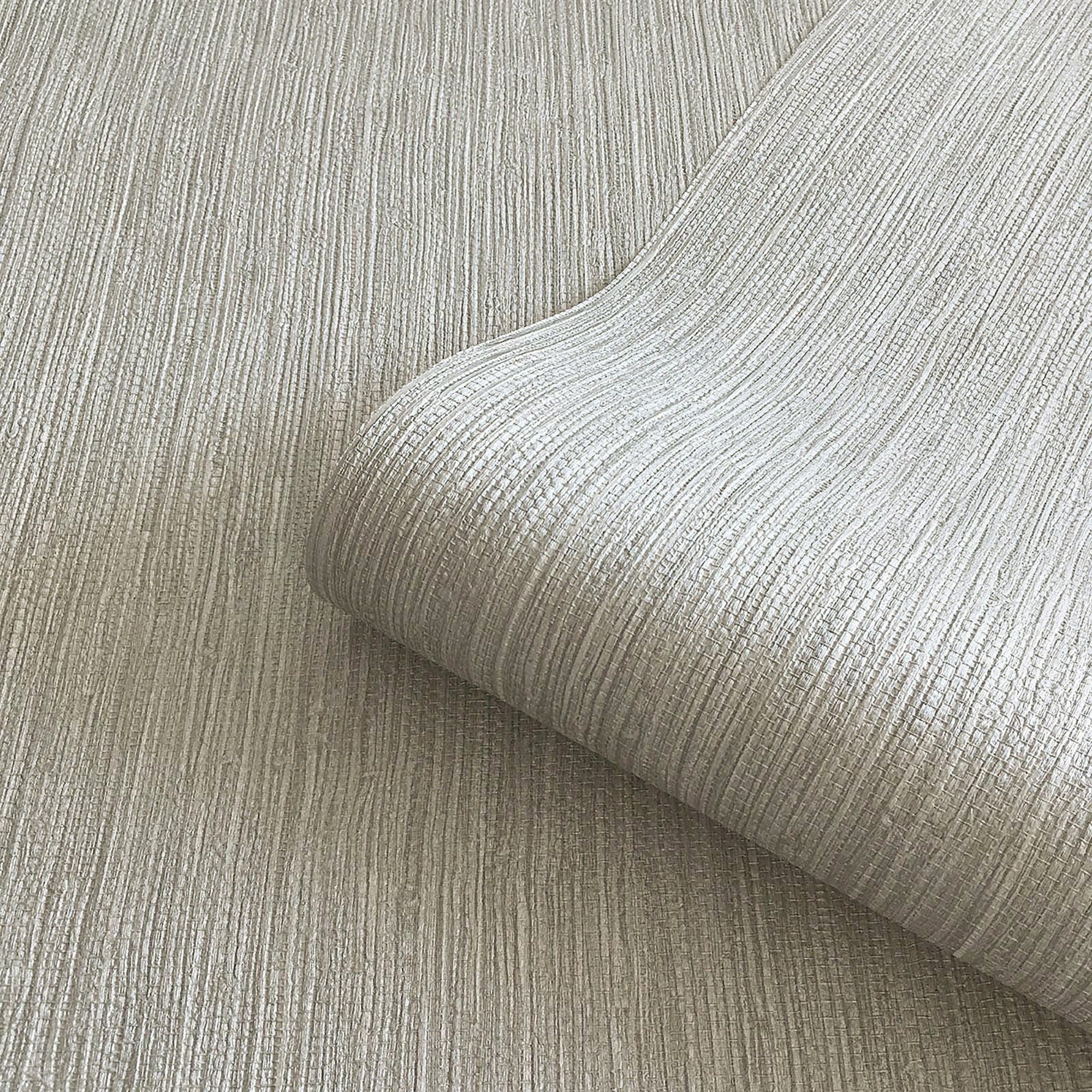 Grasscloth Texture Silver Wallpaper | WonderWall by Nobletts