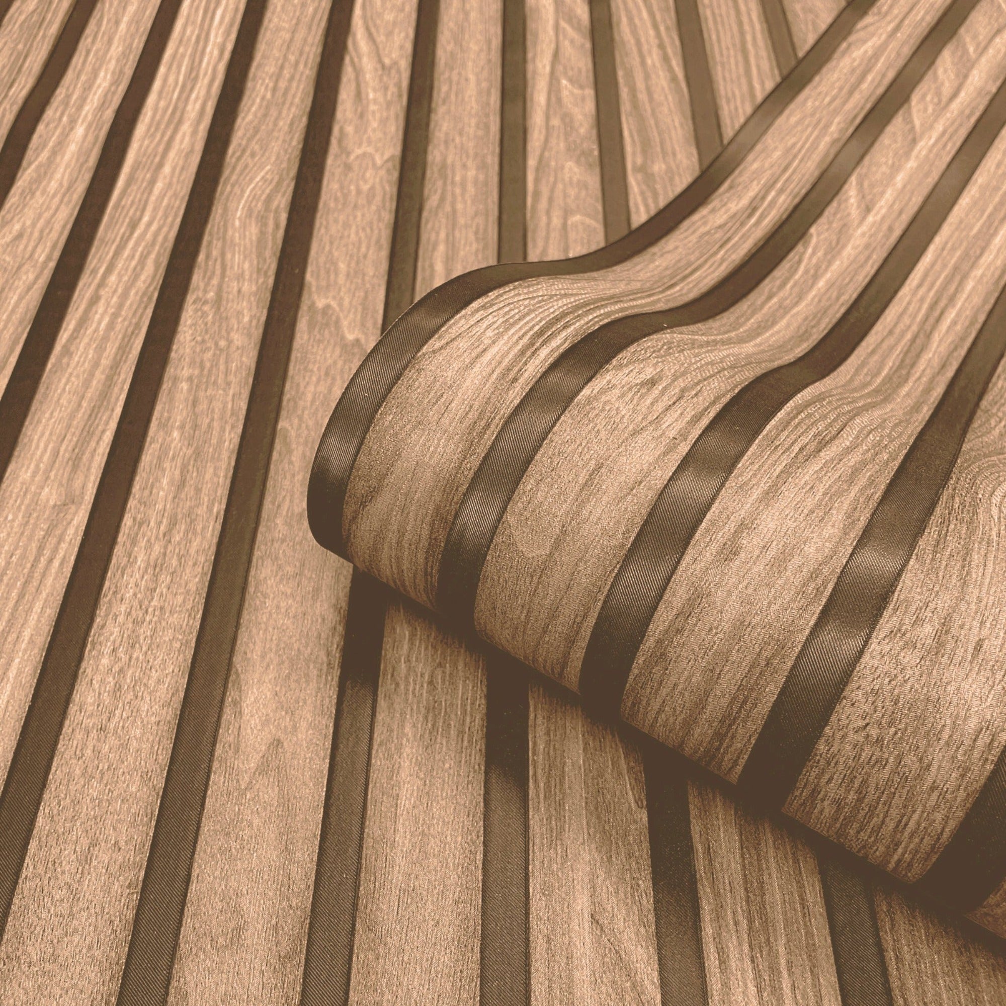 Wood Slat Walnut Wallpaper | WonderWall by Nobletts | #Variant SKU# | Belgravia
