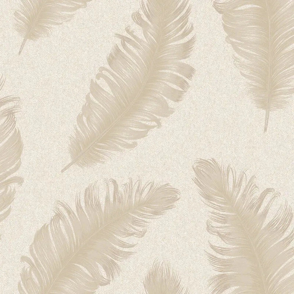 Clara Feather Cream and Soft Beige | Belgravia Wallcoverings | GB4402