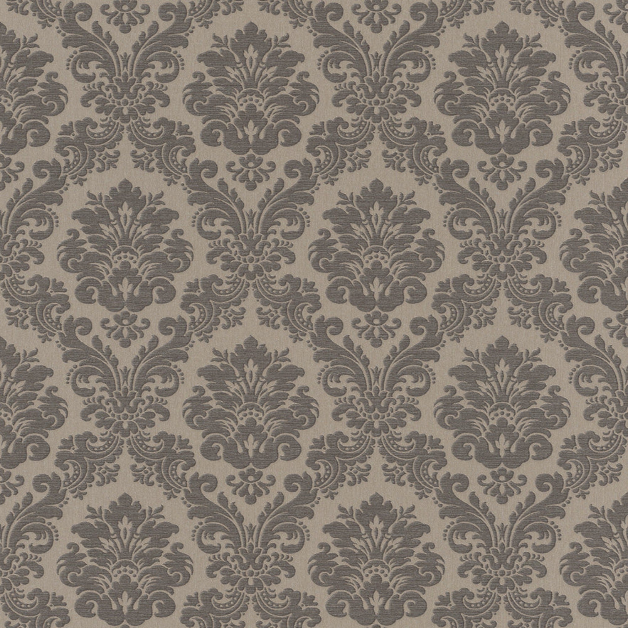Trianon Damask Brown / Charcoal | WonderWall by Nobletts