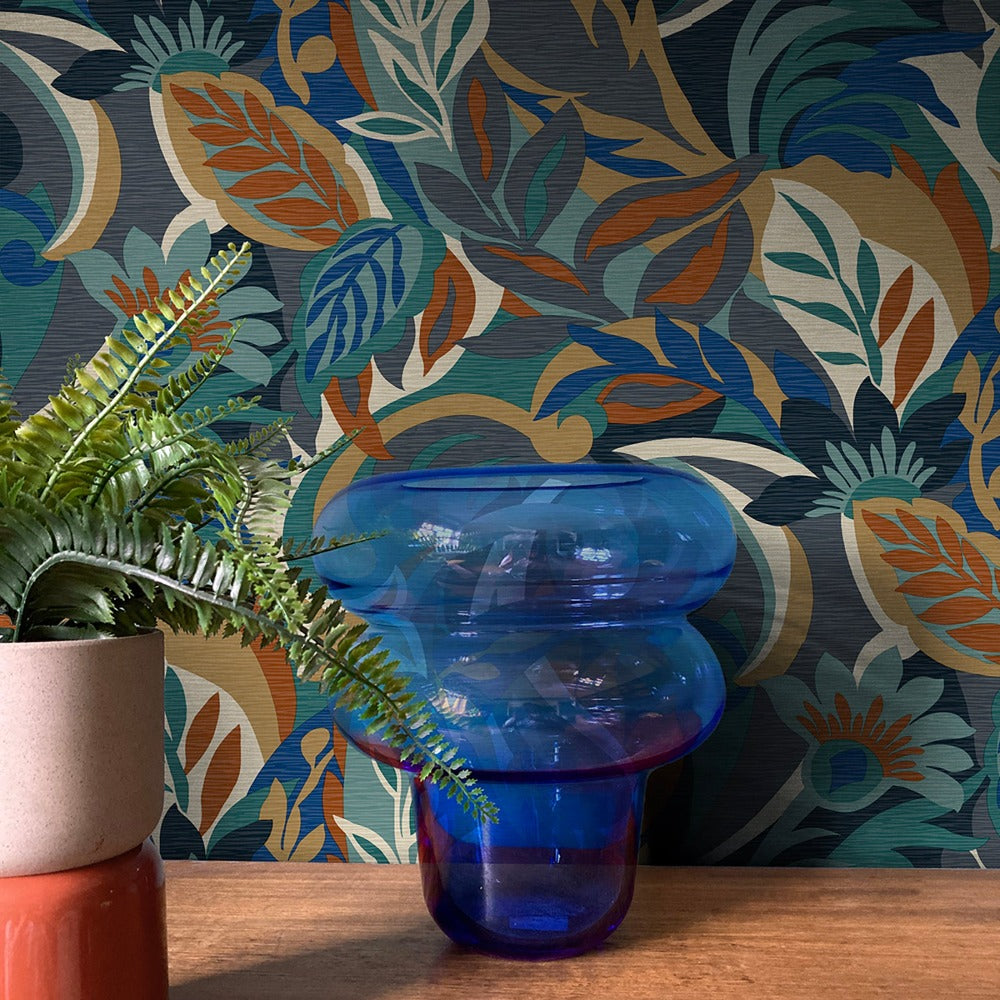Casa Blue Wallpaper | Belgravia Wallcoverings - 5903