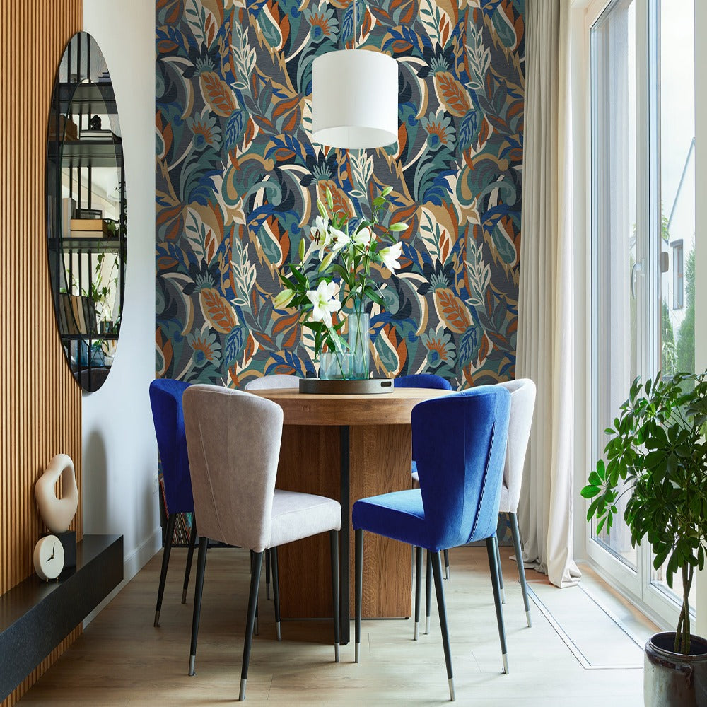 Casa Blue Wallpaper | Belgravia Wallcoverings - 5903