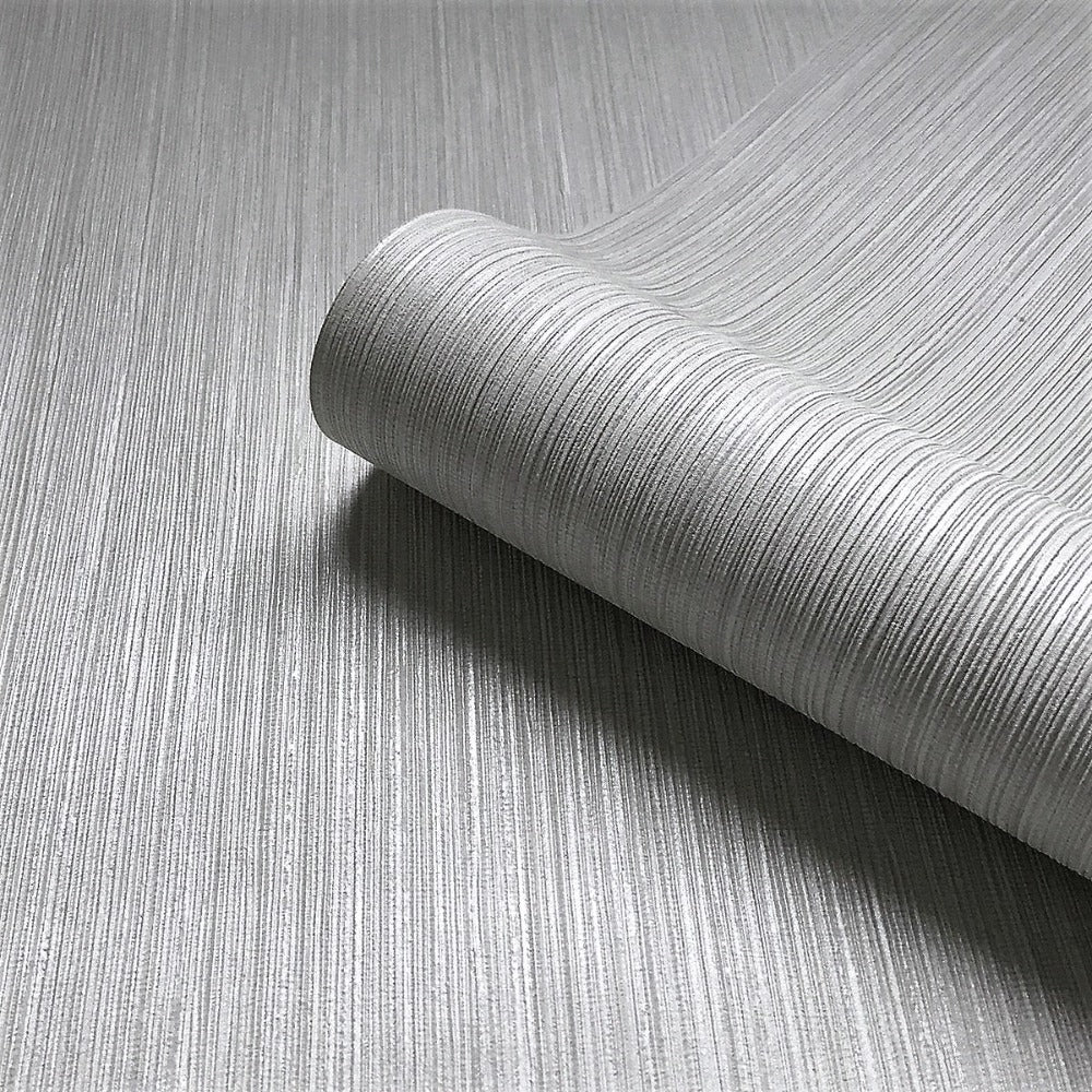 Amara Texture Metallic Silver | Luxury Vinyl Wallpaper | GB7384
