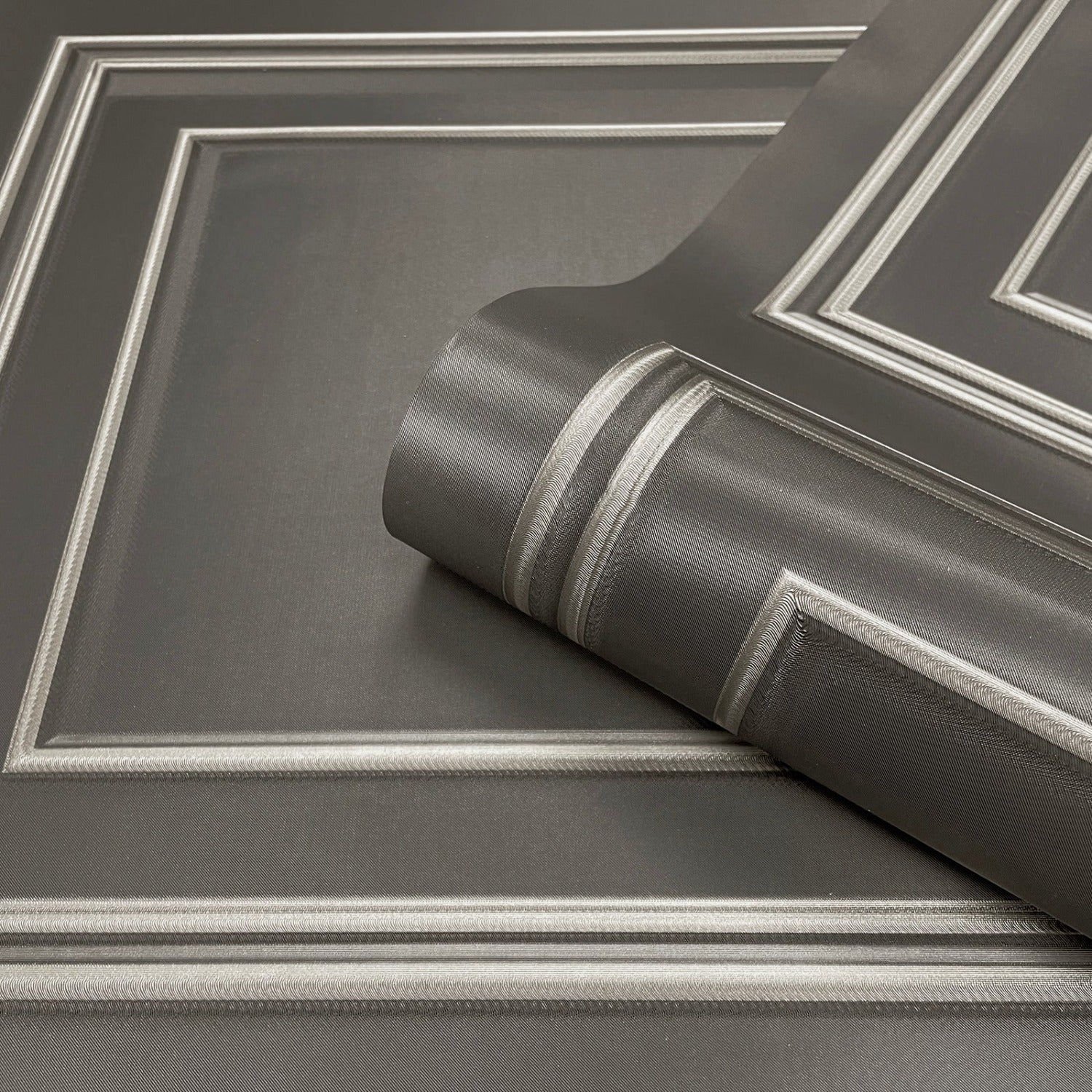Amara Panel Silver/Gunmetal Wallpaper | WonderWall by Nobletts | #Variant SKU# | Belgravia