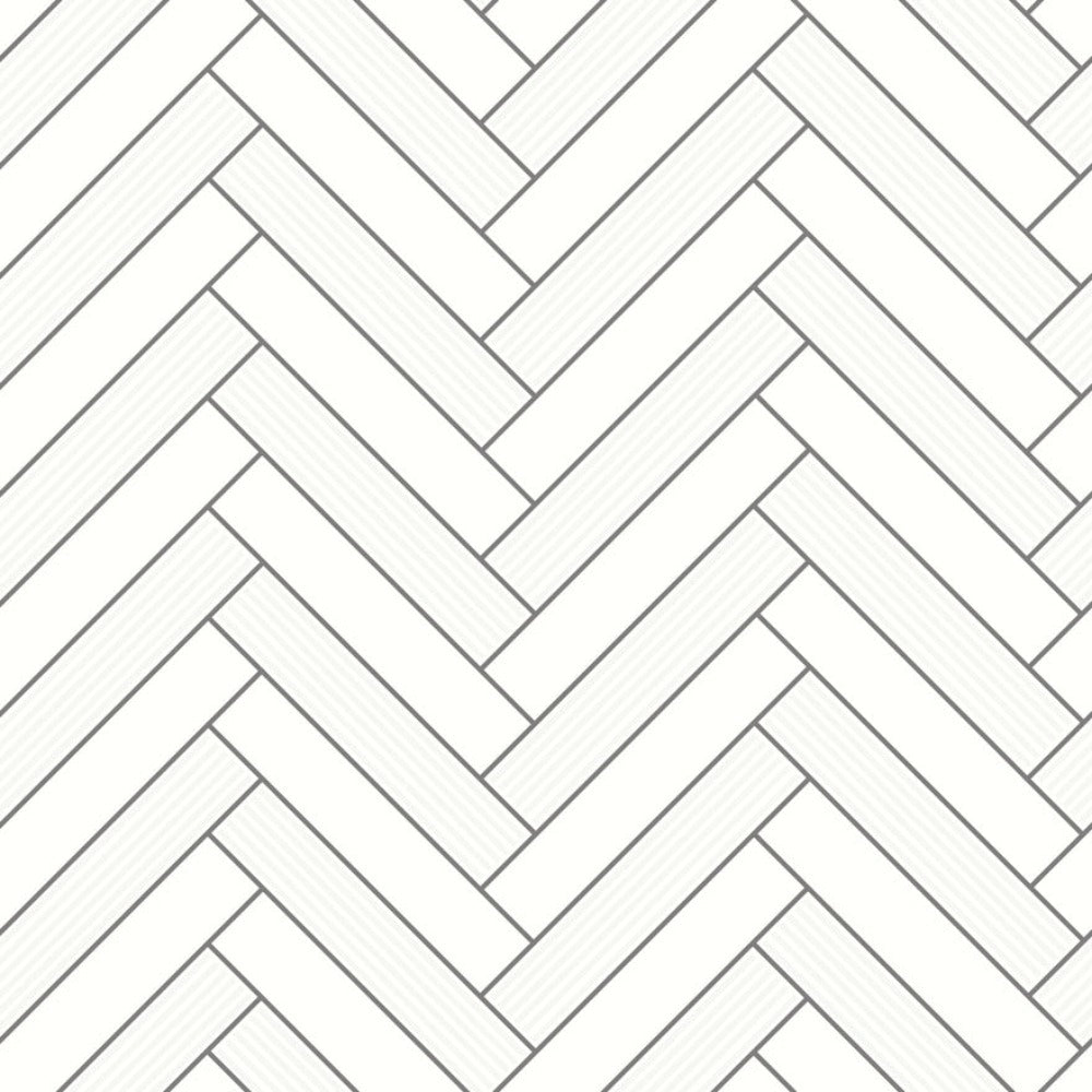 Tiling On A Roll - Cerros Tile White/Black Wallpaper | 89370