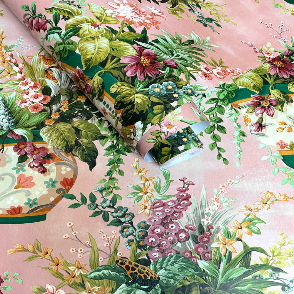 Holden Decor - Floral Vase Pink Wallpaper | 13481