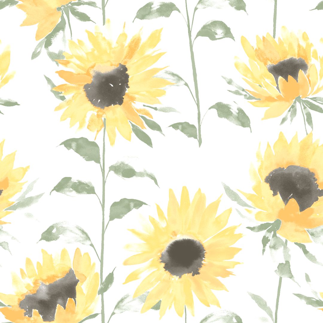 Catherine Lansfield - Painted Sunflowers Yellows Wallpaper | 206521