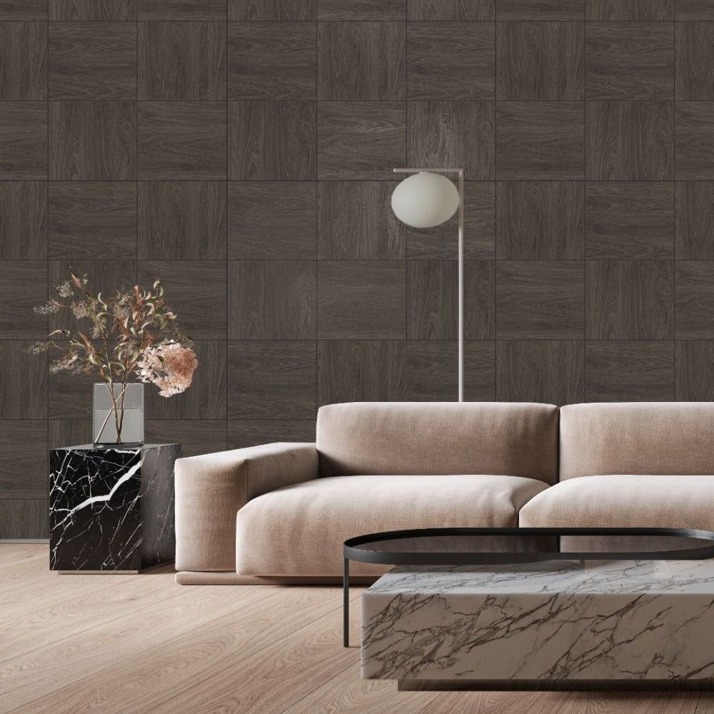 Architect Smoke Oak Wallpaper | Rasch Wallcoverings | 282077