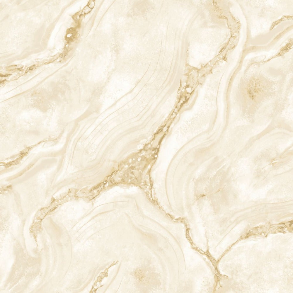 The Design Library - Vasari Marble Cream/Gold Wallpaper | 529425