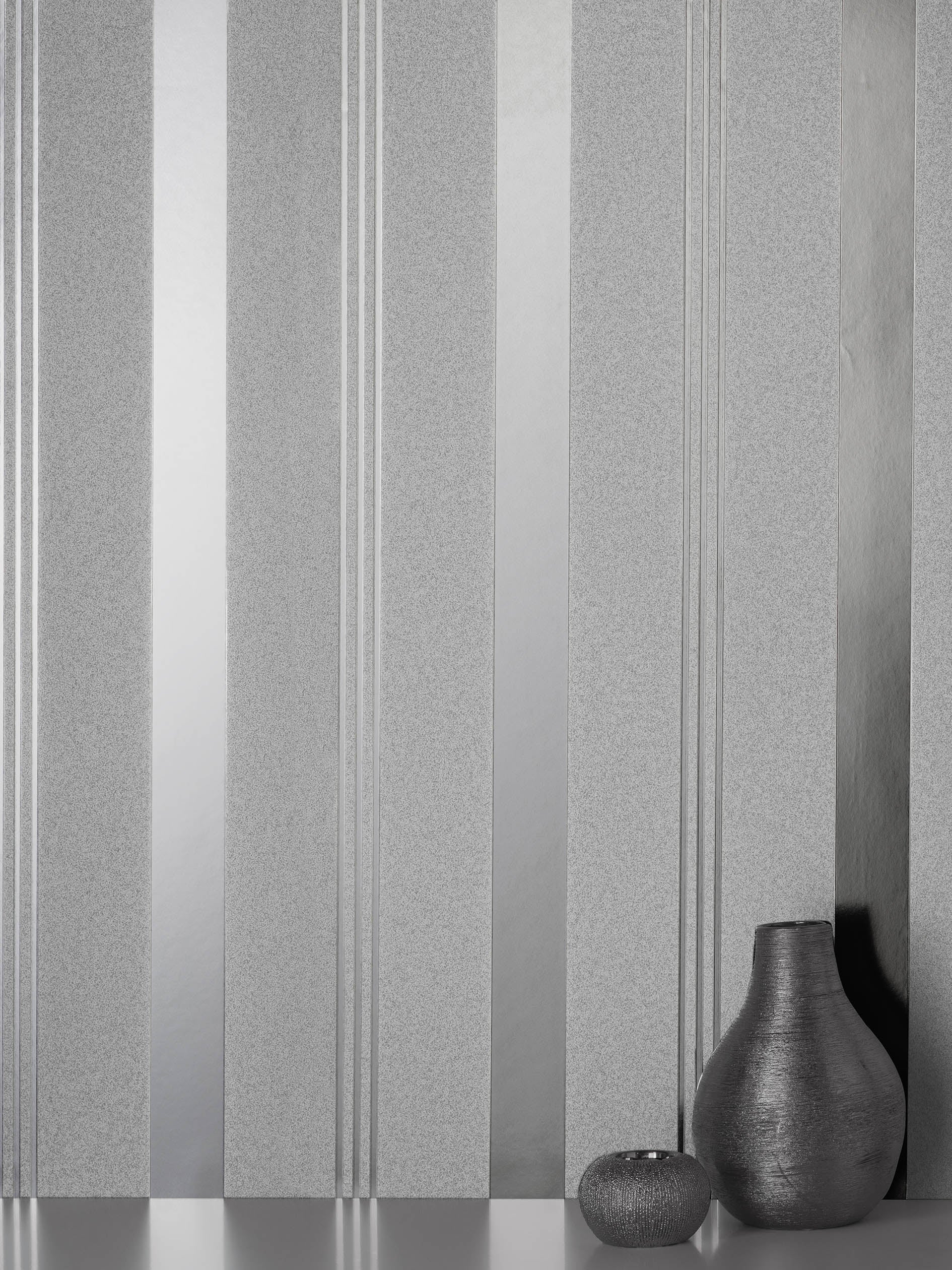Bexley Stripe Silver | Luxury Vinyl Wallpaper | FD42797
