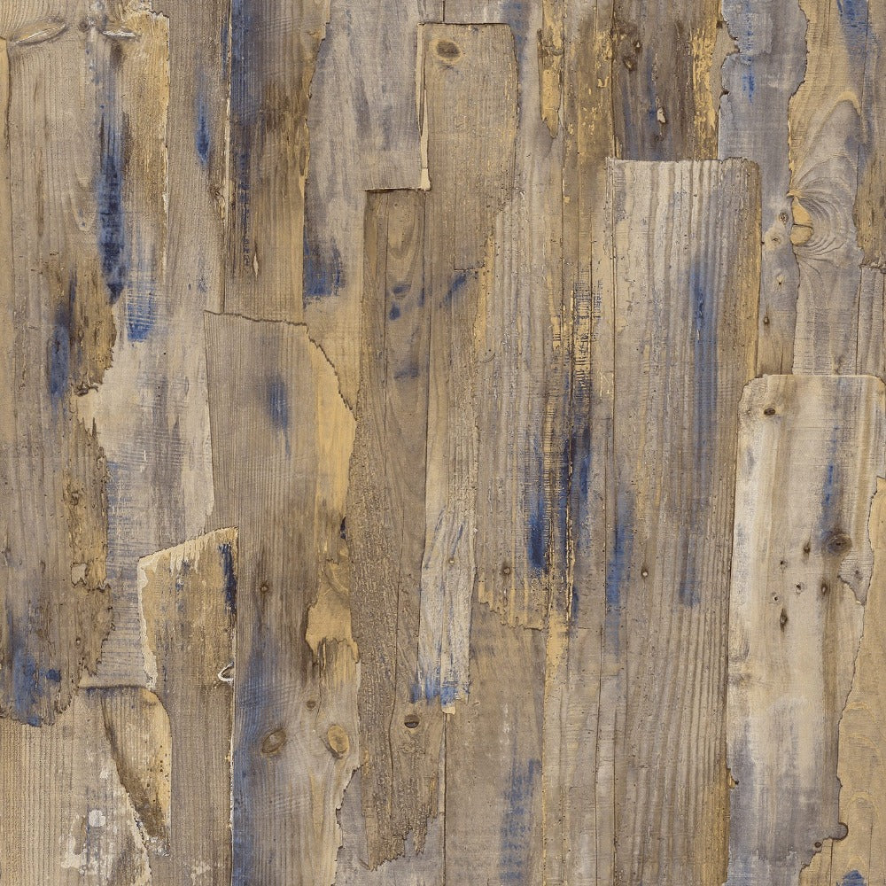 Distressed Wood Wallpaper - Ciara Driftwood Multi | A62802