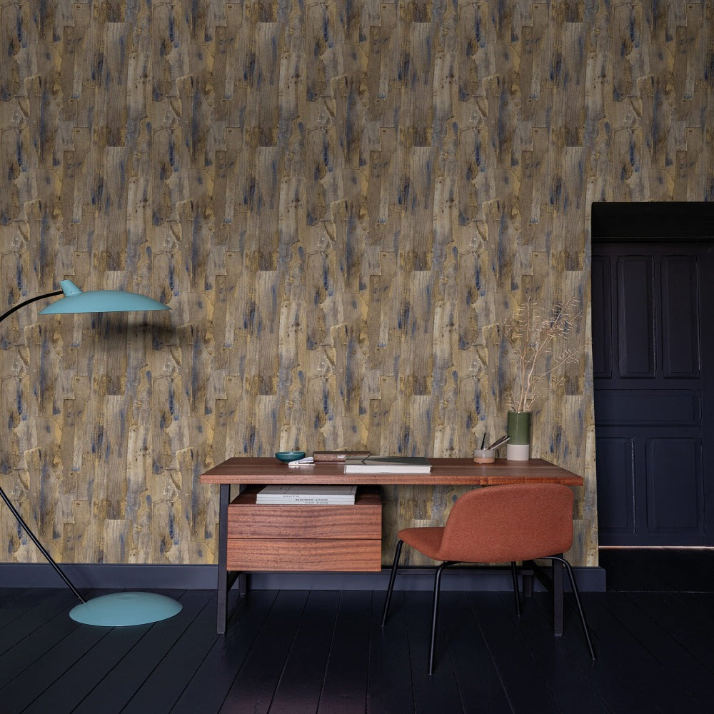 Distressed Wood Wallpaper - Ciara Driftwood Multi | A62802