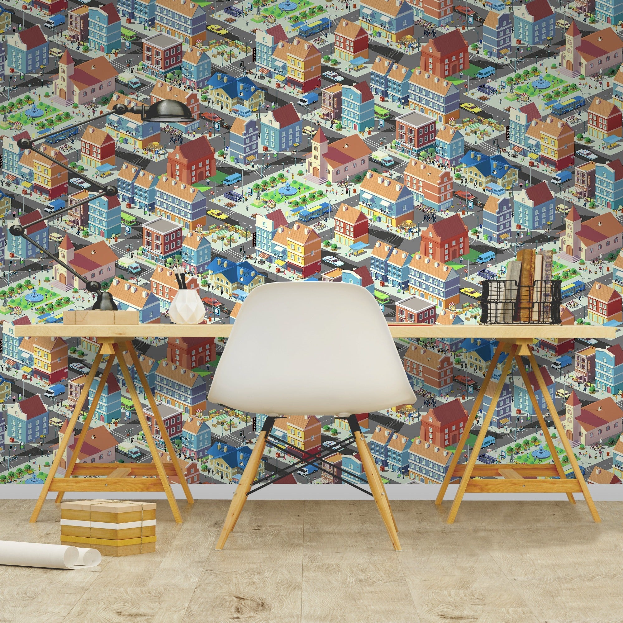 City Life Multi Wallpaper | WonderWall by Nobletts | #Variant SKU# | Ugepa