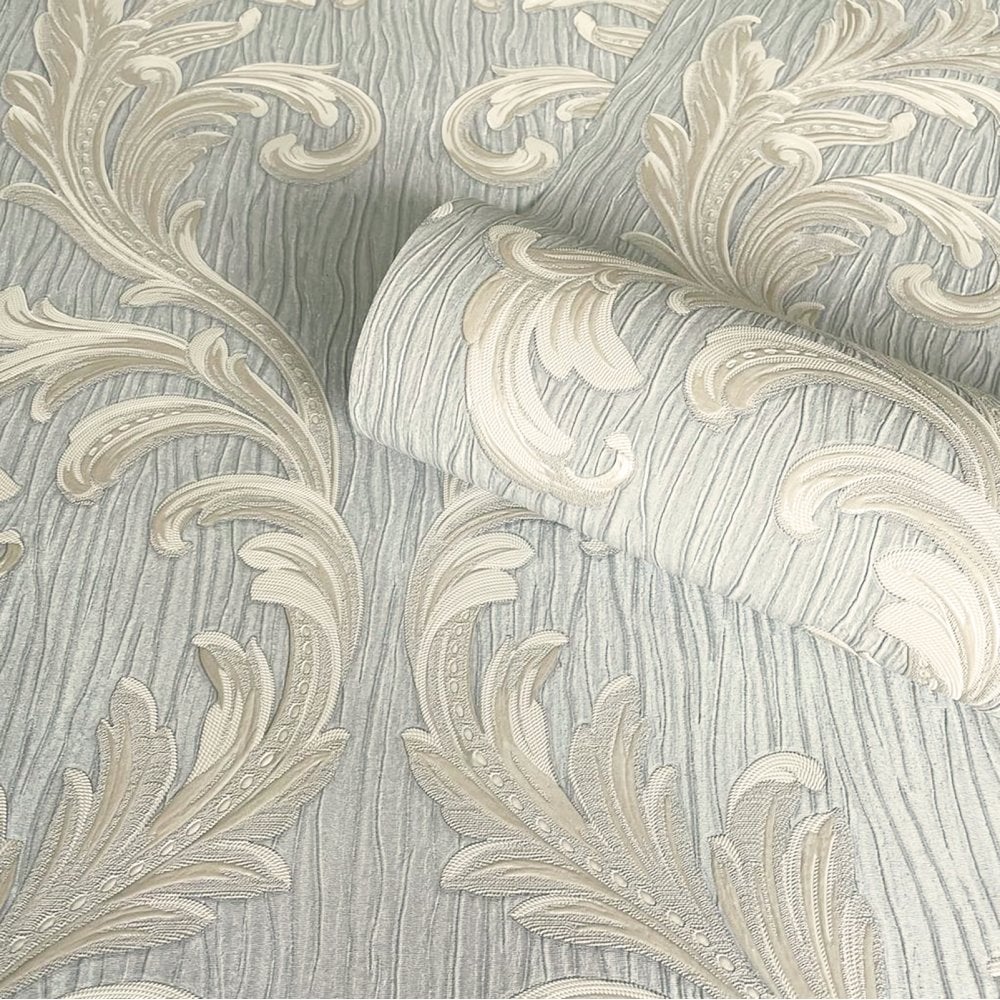 Tiffany Scroll Silver | Belgravia Decor Wallpaper | GB41325