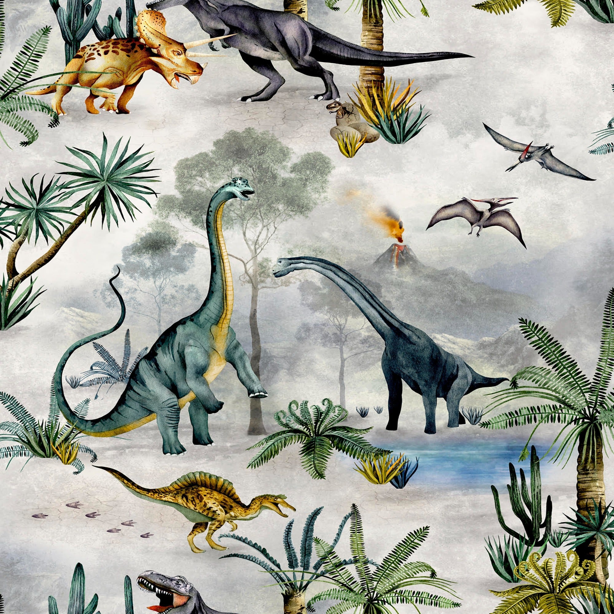Dino Kingdom Green Wallpaper | WonderWall by Nobletts | #Variant SKU# | Belgravia