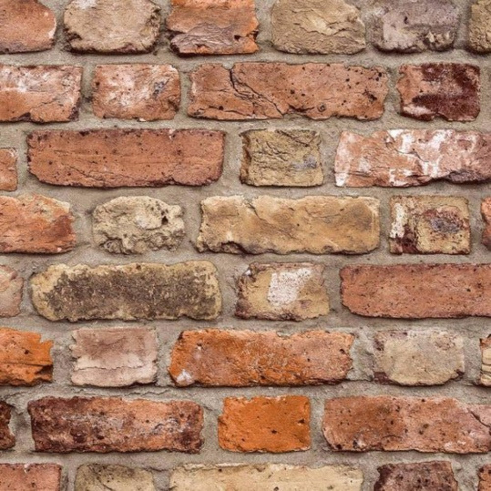 Grandeco Wallpaper | Facade Brick Natural | FC2502