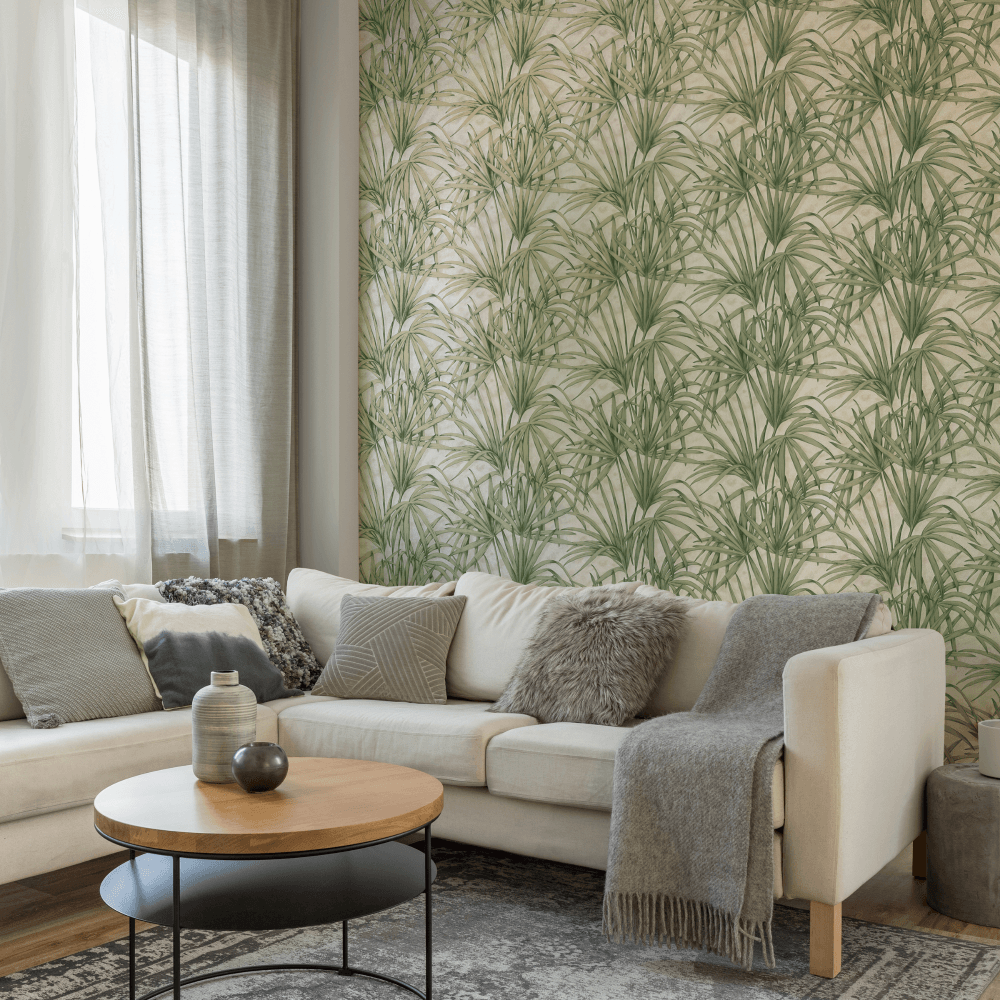 Milano Palm Green | Fine Decor & Vymura Wallpaper | M95624