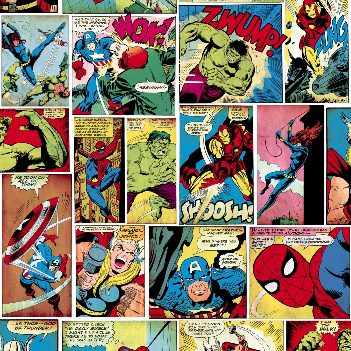 Marvel Comic Strip Wallpaper | Muriva Wallpaper | 159501