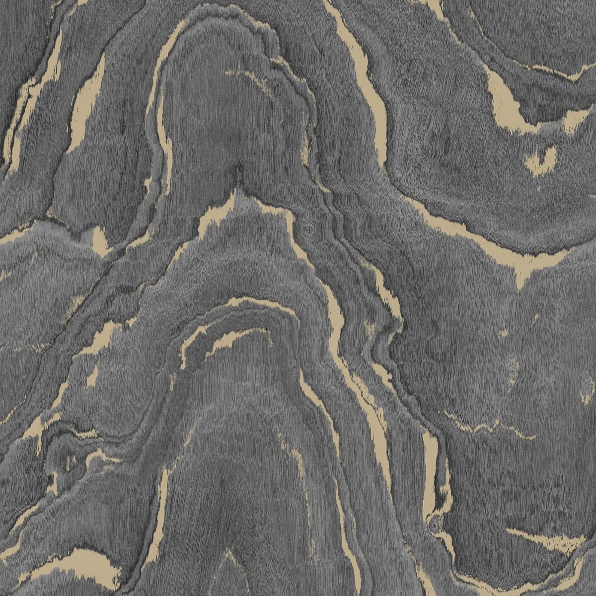 Woodgrain Charcoal & Gold | Muriva Wallpaper | 199503